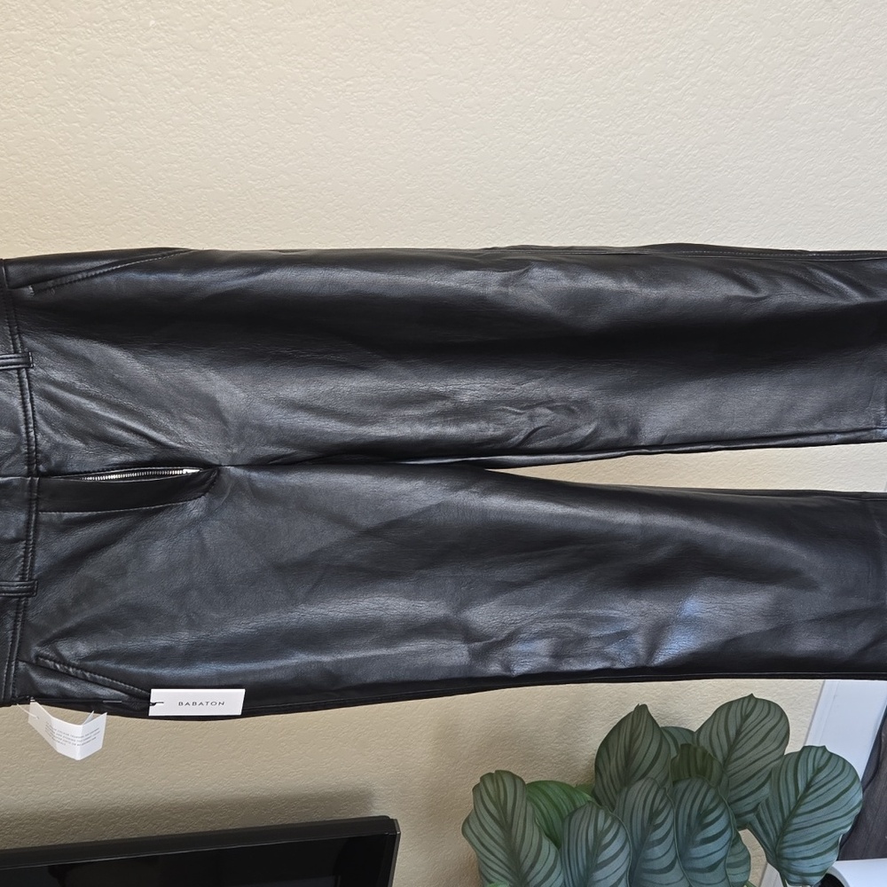 Black Faux Leather Babaton Aritzia